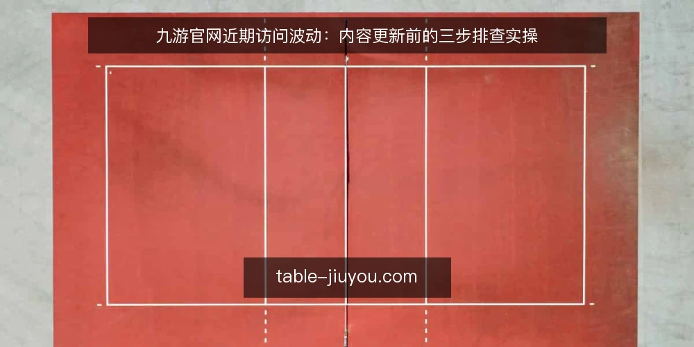 九游官网近期访问波动:内容更新前的三步排查实操 — 先备好排查工具与观察窗口 配图